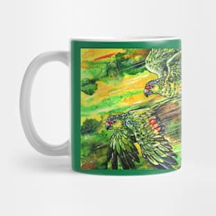 Red-lored Parrots Mug